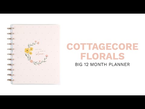 2023 Cottagecore Florals Teacher Happy Planner - Big Teacher Layout - 12 Months