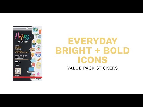 Everyday Bright + Bold Icons - Value Pack Stickers