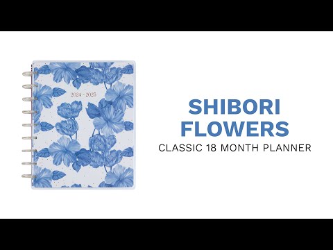 2024 Shibori Happy Planner - Classic Vertical Hourly Layout - 18 Months