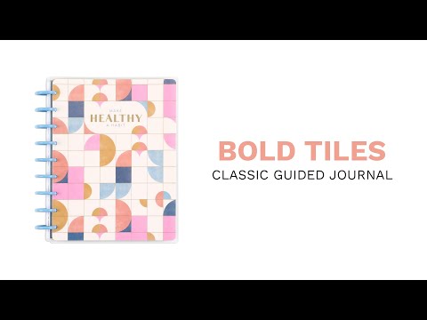 Bold Tiles - Classic Guided Fitness Journal - 80 Sheets