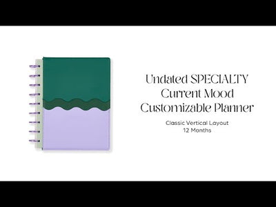 Undated SPECIALTY Current Mood Customizable Planner - Classic Vertical Layout - 12 Months