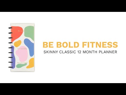 2024 Be Bold Fitness Happy Planner - Skinny Classic Horizontal Layout - 12 Months