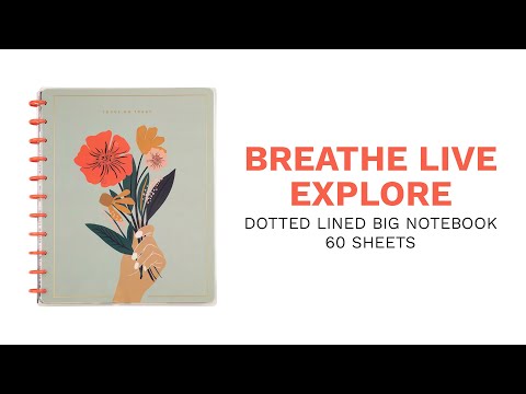 Happy Planner x Breathe Live Explore - Dotted Lined Big Notebook - 60 Sheets