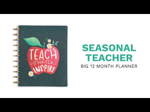 2023 Seasonal Teacher Happy Planner - Big Teacher Layout - 12 Months