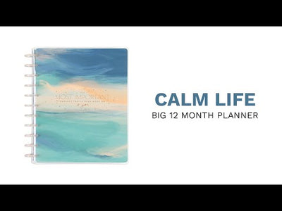 2024 Calm Life Happy Planner - Big Stress Management Layout - 12 Months