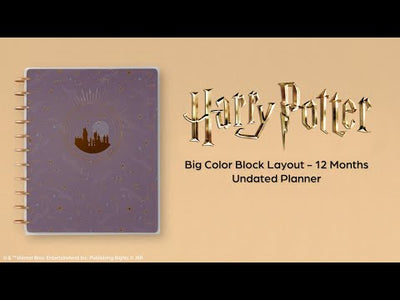 Undated Harry Potter Customizable Planner - Big Color Block Layout - 12 Months