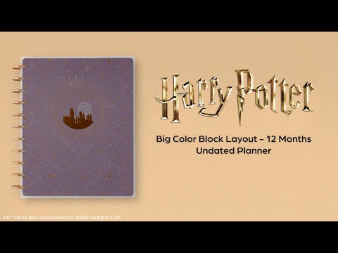 Undated Harry Potter Customizable Planner - Big Color Block Layout - 12 Months