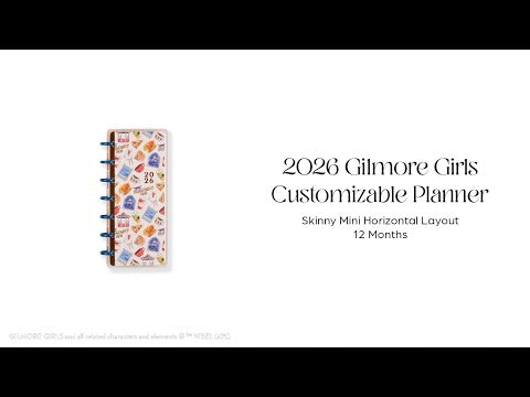2026 Gilmore Girls Customizable Planner - Skinny Mini Horizontal Layout - 12 Months