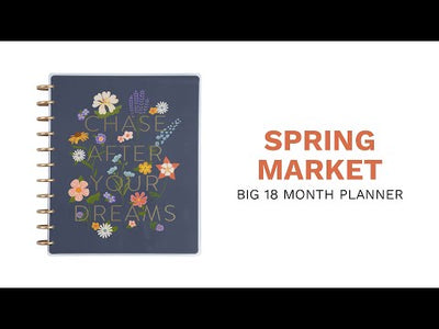 2024 Spring Market Happy Planner - Big Dashboard Layout - 18 Months