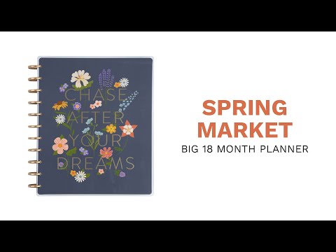 2024 Spring Market Happy Planner - Big Dashboard Layout - 18 Months