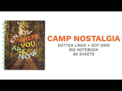 Camp Nostalgia - Dotted Lined + Dot Grid Big Notebook - 60 Sheets