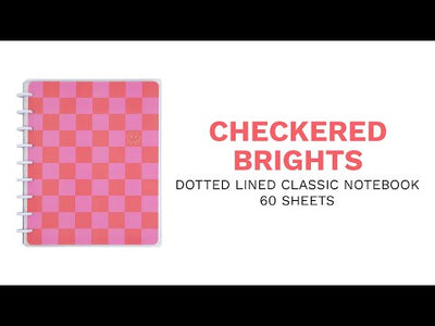 Checkered Brights - Dotted Lined Classic Notebook - 60 Sheets