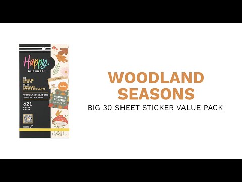 The Happy Planner Seasonal Fall 30 Sheet Sticker Value Pack