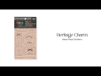 Heritage Charm - Value Pack Stickers