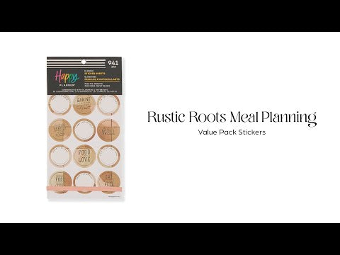 Rustic Roots Meal Planning - Value Pack Stickers