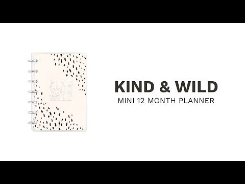 2024 Kind & Wild Happy Planner - Mini Vertical Layout - 12 Months