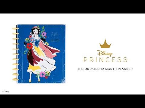 Undated Disney Snow White Happy Planner - Big Vertical Layout - 12 Months
