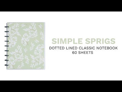 Simple Sprigs - Dotted Lined Classic Notebook - 60 Sheets