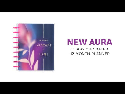 Undated New Aura Happy Planner - Classic Wellness Layout - 12 Months