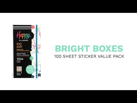 Bright Colorful Boxes - Mega Value Pack Stickers - 100 Sheets – Happy ...