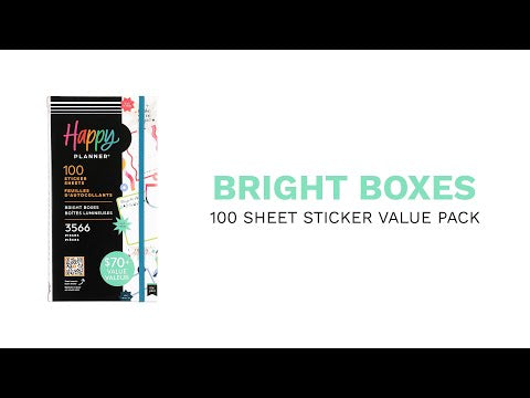 Bright Colorful Boxes - Mega Value Pack Stickers - 100 Sheets