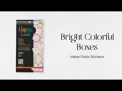 Bright Colorful Boxes - Value Pack Stickers