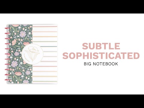 Subtle Sophisticated - Dotted Lined Big Notebook - 60 Sheets – Happy ...