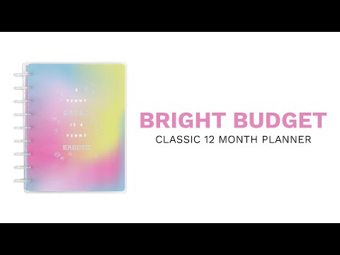 2024 Bright Budget Happy Planner - Classic Budget Layout - 12 Months