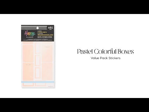 Pastel Colorful Boxes - Value Pack Stickers