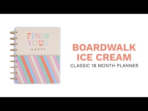 2024 Boardwalk Ice Cream Happy Planner - Classic Monthly Layout - 18 Months