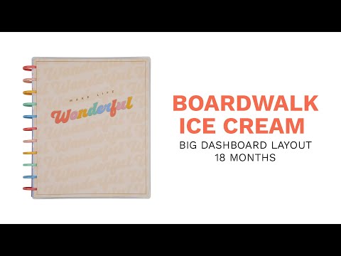 2024 Boardwalk Ice Cream Happy Planner - Big Dashboard Layout - 18 Months