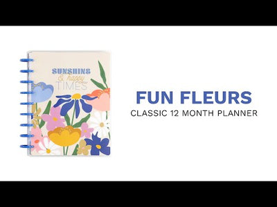 2023 Fun Fleurs Happy Planner - Classic Vertical Layout - 12 Months