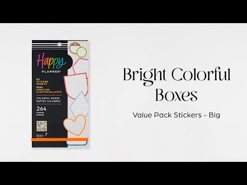 Bright Colorful Boxes - Value Pack Stickers - Big