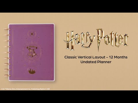 Undated Harry Potter Customizable Planner - Classic Dashboard Layout - 12 Months