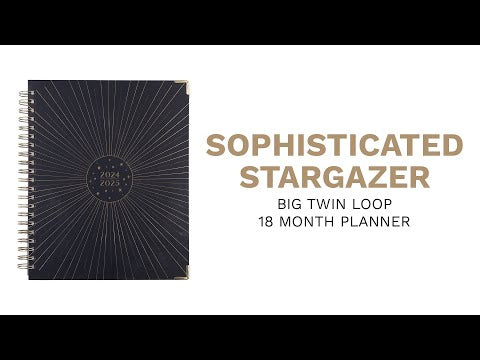 2024 Sophisticated Stargazer Twin Loop Happy Planer - Big Vertical Layout - 18 Months
