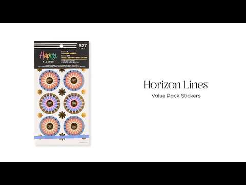 Horison Europe Project Sticker Example Horizon Lines - Value Pack Stickers – Happy Planner