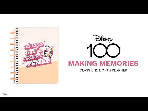 2024 Disney100 Making Memories Happy Planner - Classic Dashboard Layout - 12 Months