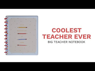 Coolest Teacher Ever - Dotted Lined Big Notebook - 60 Sheets