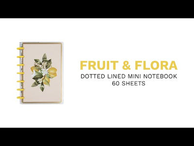 Fruit & Flora - Dotted Lined Mini Notebook - 60 Sheets