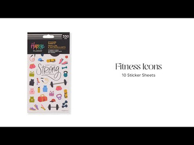 Fitness Icons - 10 Sticker Sheets