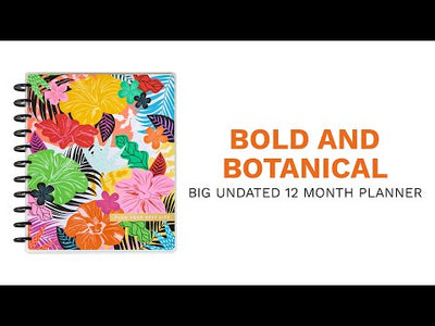 Undated Bold & Botanical Happy Planner - Big Dashboard Layout - 12 Months