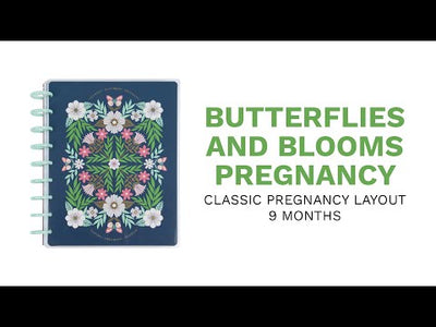 Undated Butterflies and Blooms Pregnancy bbalteschule - Classic Pregnancy Layout - 9 Months