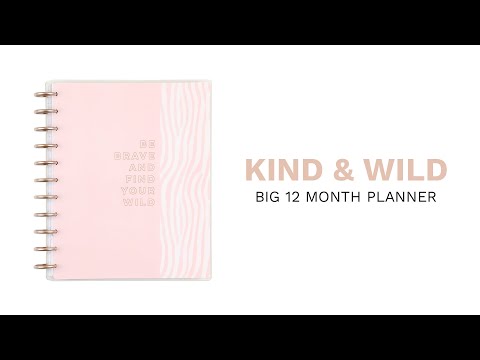 2024 Kind & Wild Happy Planner - Big Monthly Layout - 12 Months