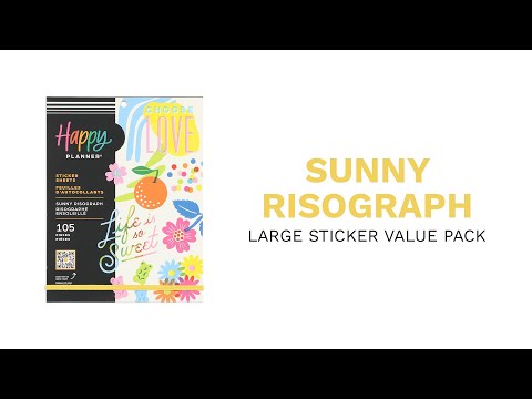 Sunny Risograph - Large Value Pack Stickers