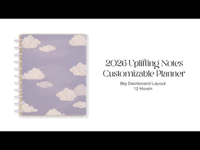2026 Uplifting Notes Customizable Planner - Big Dashboard Layout - 12 Months