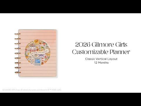 2026 Gilmore Girls Customizable Planner - Classic Vertical Layout - 12 Months