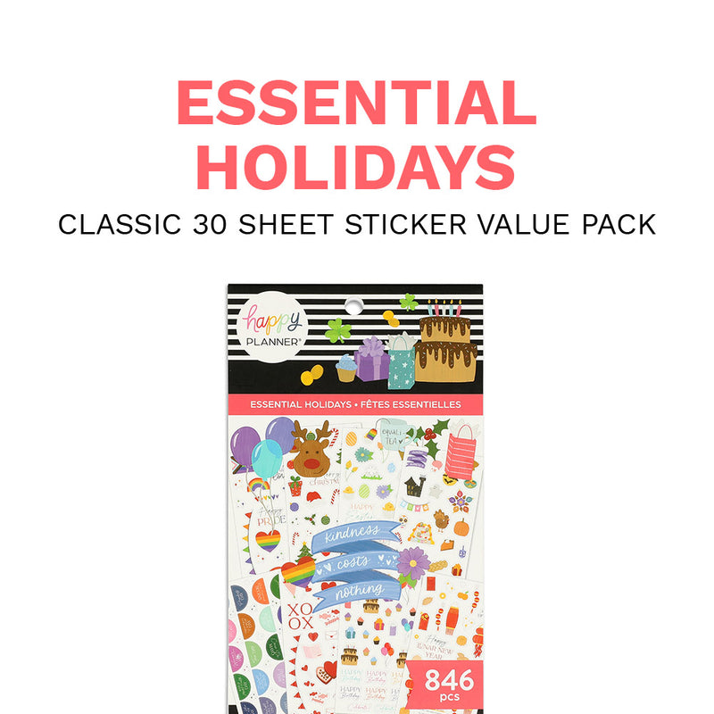 Happy Planner Sticker Value Pack Seasons & Holidays, 738/Pkg