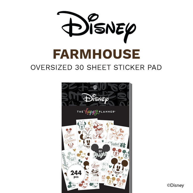 The Happy Planner Disney Mickey Mouse & Minnie Mouse Farmhouse Value P -  tokopie