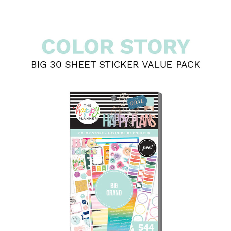 The Happy Planner Value Pack Stickers - Color Your World - Mini
