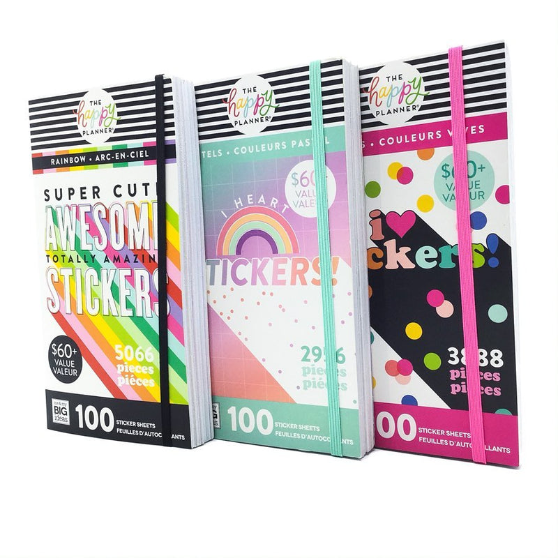 Mega Value Pack Stickers - Pastels - 100 Sheets!